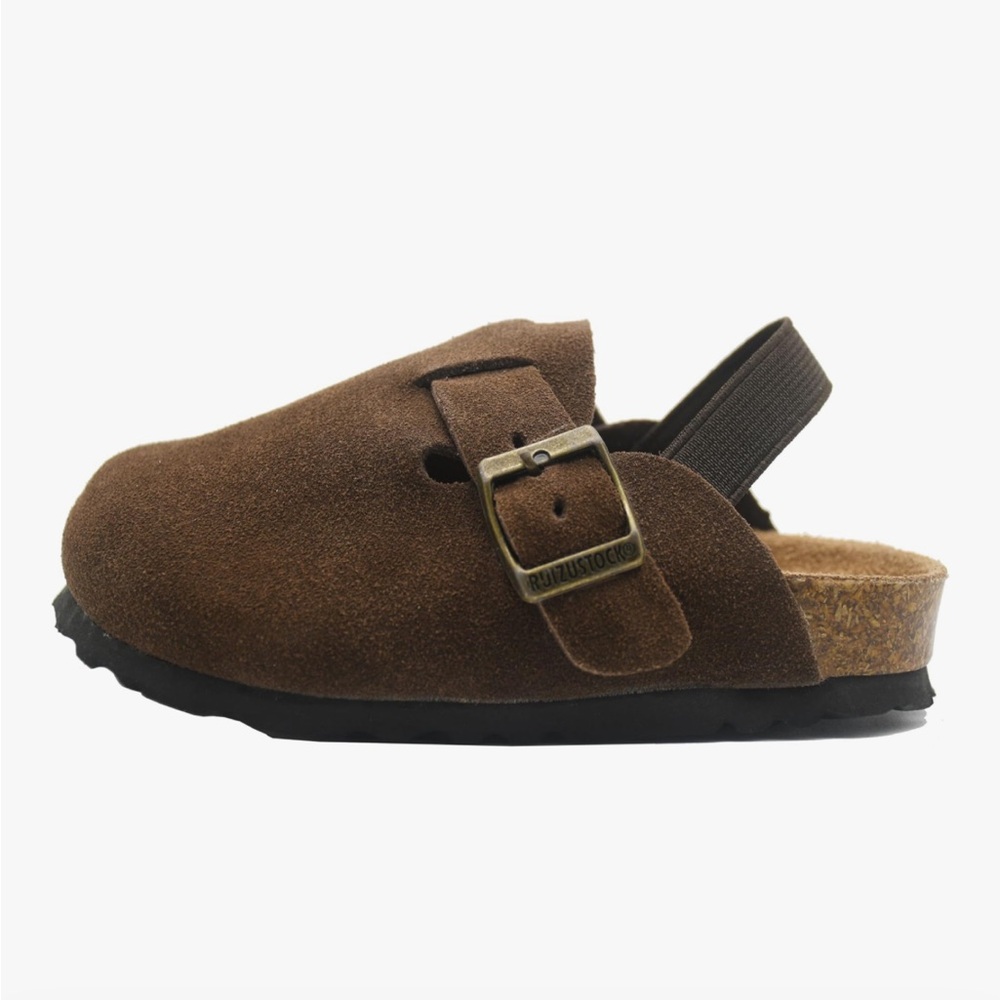 Birkenstock Brown Suede Clogs Toddler